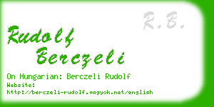 rudolf berczeli business card